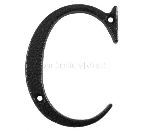 Fab and Fix Antique Black Door Numerals 0-9 and Letters A-F 80mm