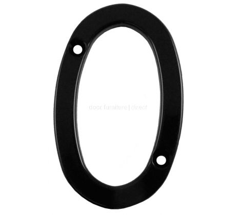 Fab and Fix Smooth Black Door Numerals 0-9 and Letters A-F 80mm