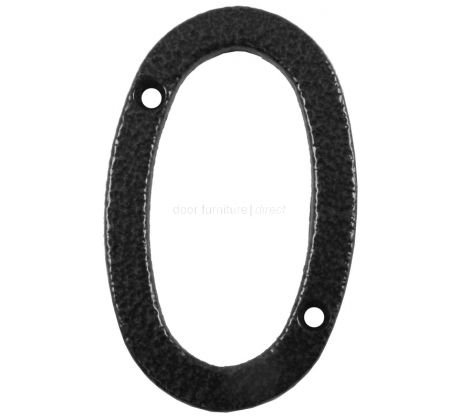 Fab and Fix Antique Black Door Numerals 0-9 and Letters A-F 80mm