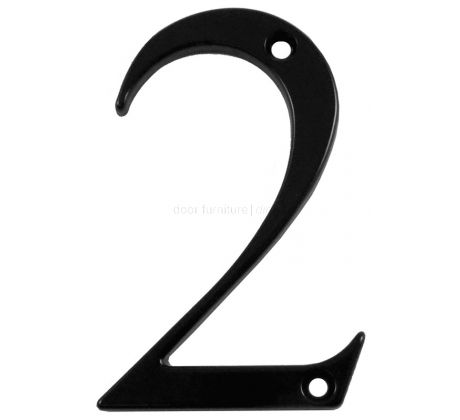 Fab and Fix Smooth Black Door Numerals 0-9 and Letters A-F 80mm