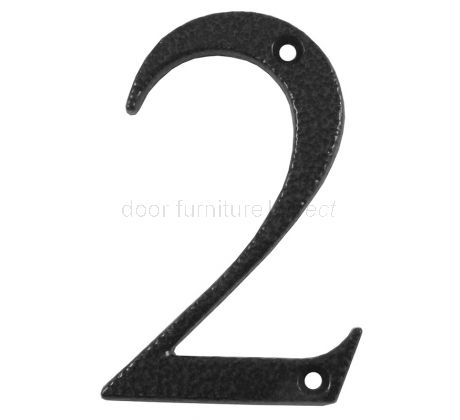 Fab and Fix Antique Black Door Numerals 0-9 and Letters A-F 80mm