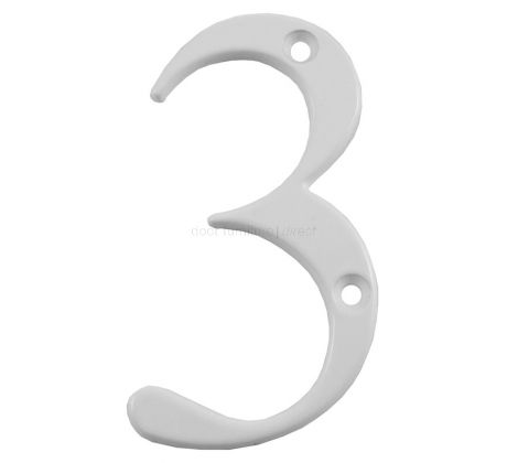 Fab and Fix White Door Numerals 0-9 and Letters A-F 80mm