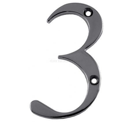 Fab and Fix Hardex Chrome Door Numerals 0-9 and Letters A-F 80mm