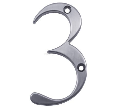 Fab and Fix Hardex Satin Door Numerals 0-9 and Letters A-F 80mm