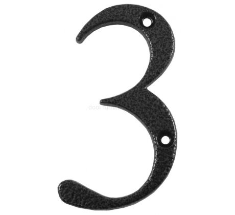 Fab and Fix Antique Black Door Numerals 0-9 and Letters A-F 80mm