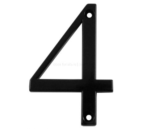 Fab and Fix Smooth Black Door Numerals 0-9 and Letters A-F 80mm