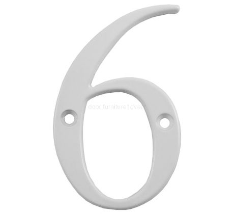 Fab and Fix White Door Numerals 0-9 and Letters A-F 80mm