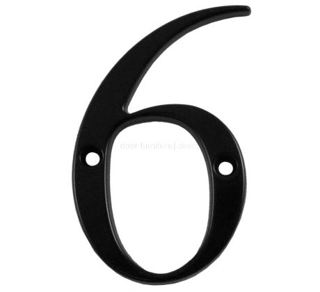 Fab and Fix Smooth Black Door Numerals 0-9 and Letters A-F 80mm