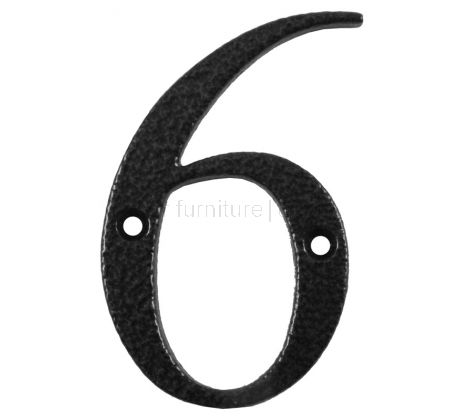 Fab and Fix Antique Black Door Numerals 0-9 and Letters A-F 80mm