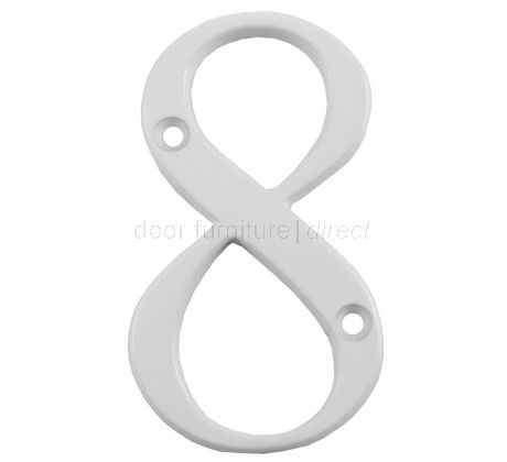 Fab and Fix White Door Numerals 0-9 and Letters A-F 80mm