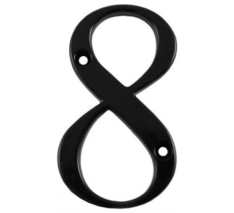 Fab and Fix Smooth Black Door Numerals 0-9 and Letters A-F 80mm