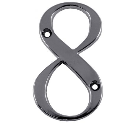 Fab and Fix Hardex Chrome Door Numerals 0-9 and Letters A-F 80mm