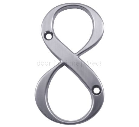 Fab and Fix Hardex Satin Door Numerals 0-9 and Letters A-F 80mm