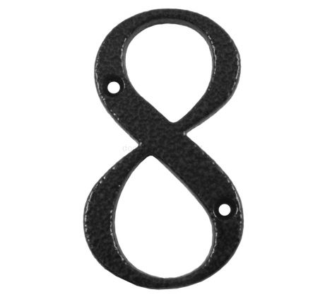 Fab and Fix Antique Black Door Numerals 0-9 and Letters A-F 80mm