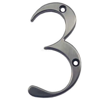 Fab and Fix Hardex Graphite Door Numerals 0-9 and Letters A-F 80mm