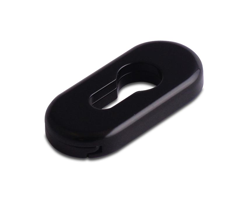 Architectural Euro Escutcheons Smooth Black 4F051