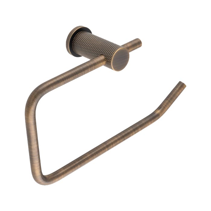 Brunel Antique Brass Knurled Toilet Roll Holder