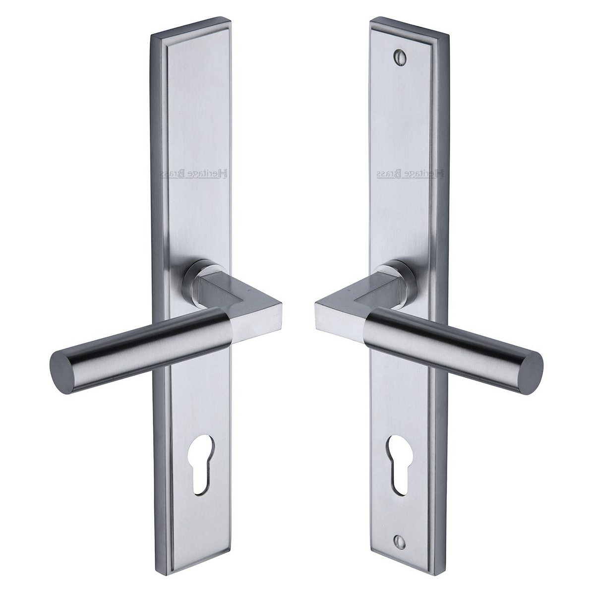 Satin Chrome Bauhaus Multipoint Door Handles Left Hand