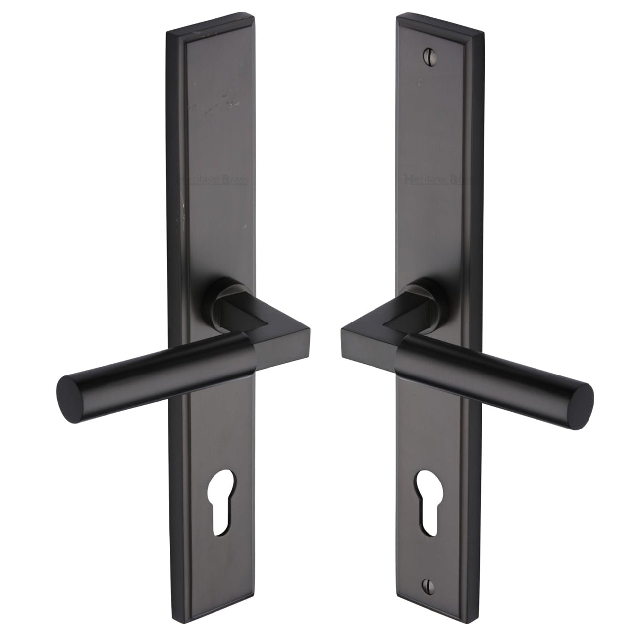 Matt Bronze Bauhaus Multipoint Door Handles Left Hand