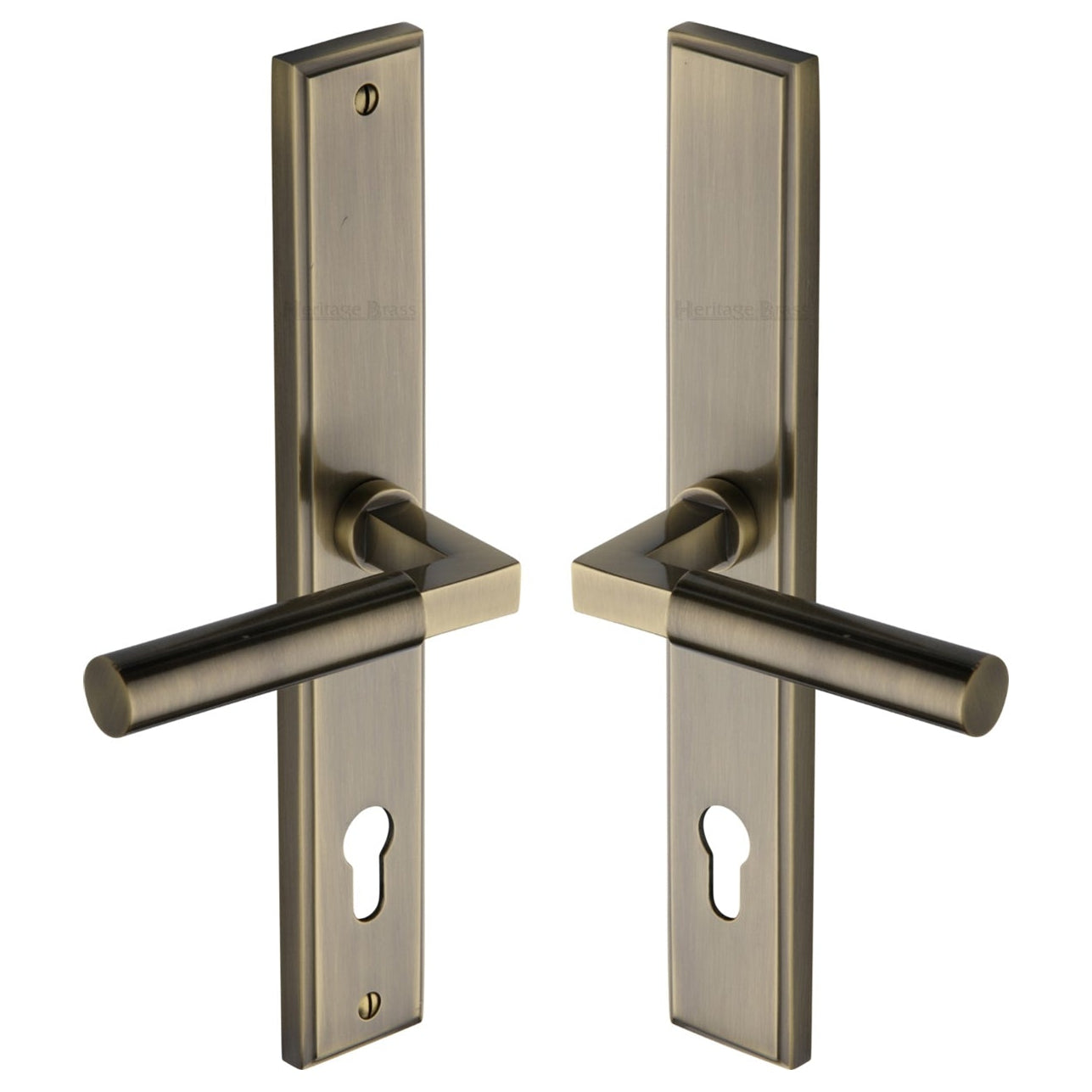 Antique Brass Bauhaus Multipoint Door Handles Right Hand