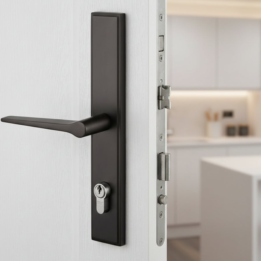 Matt Bronze Gio Multipoint Door Handles Left Hand