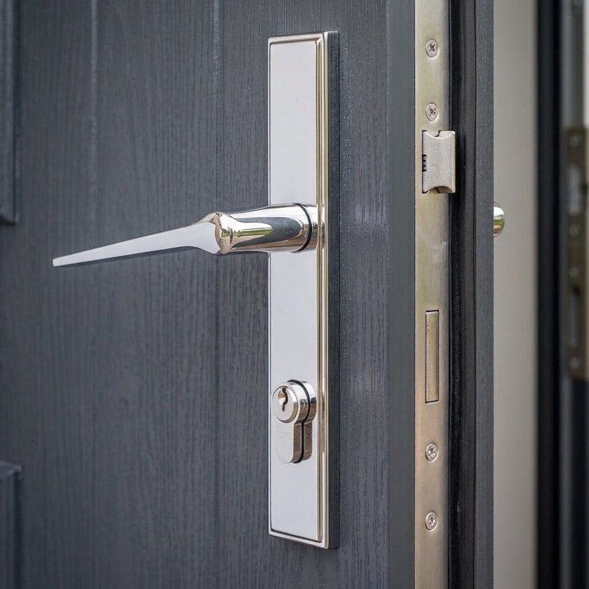 Polished Chrome Gio Multipoint Door Handles Left Hand