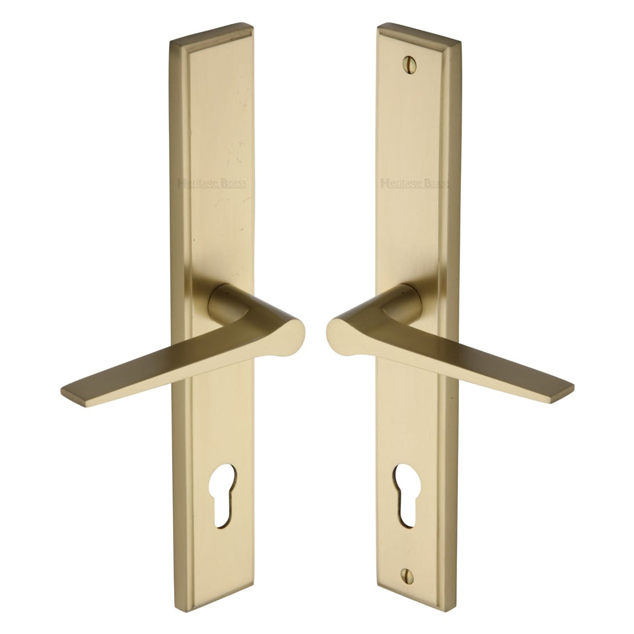 Satin Brass Gio Multipoint Door Handles Left Hand