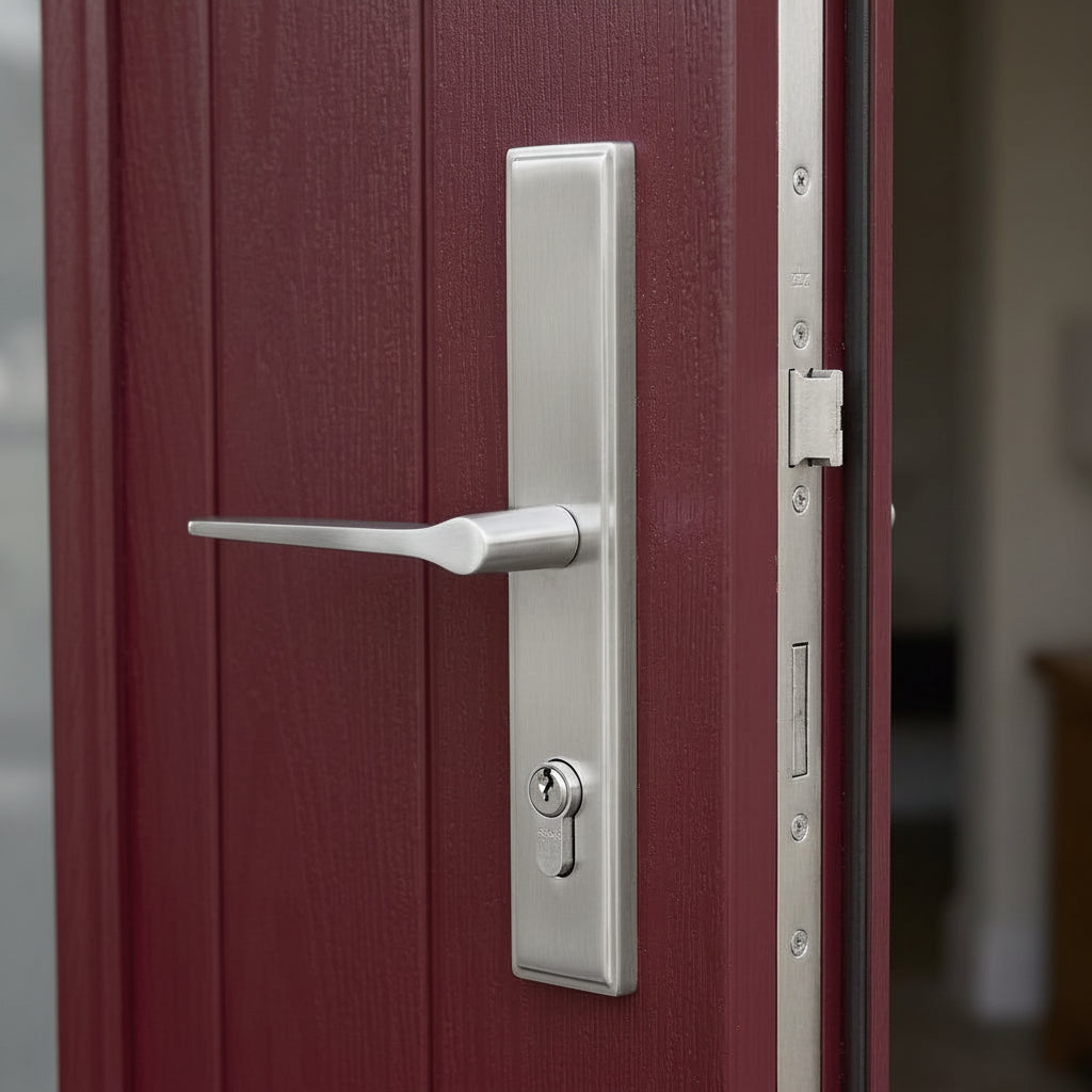 Satin Chrome Gio Multipoint Door Handles Left Hand
