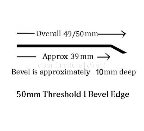 Satin Stainless Steel Threshold Strip 1 Bevel 50x1250mm