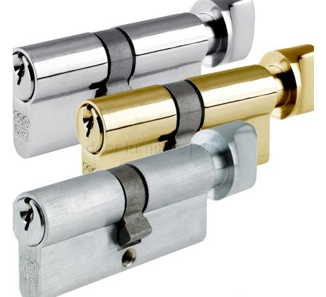 Key And Turn Euro Profile Cylinder 5 Pin Keyed to Differ