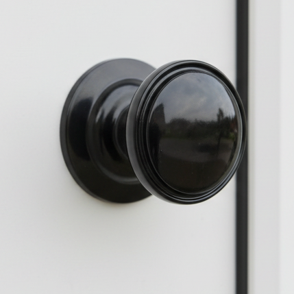 Fab and Fix Decorative Centre Door Knob 75mm Smooth Black