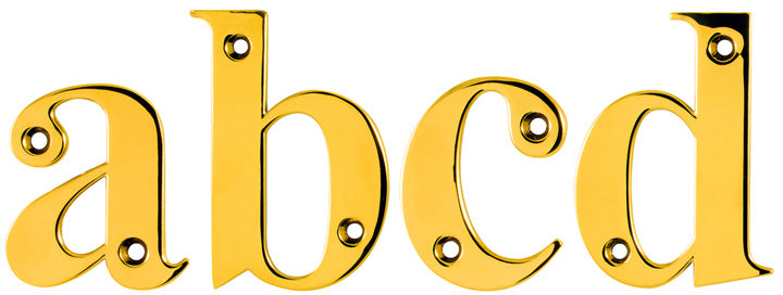 Hoppe Polished Brass uPVC Door Numbers and Letters