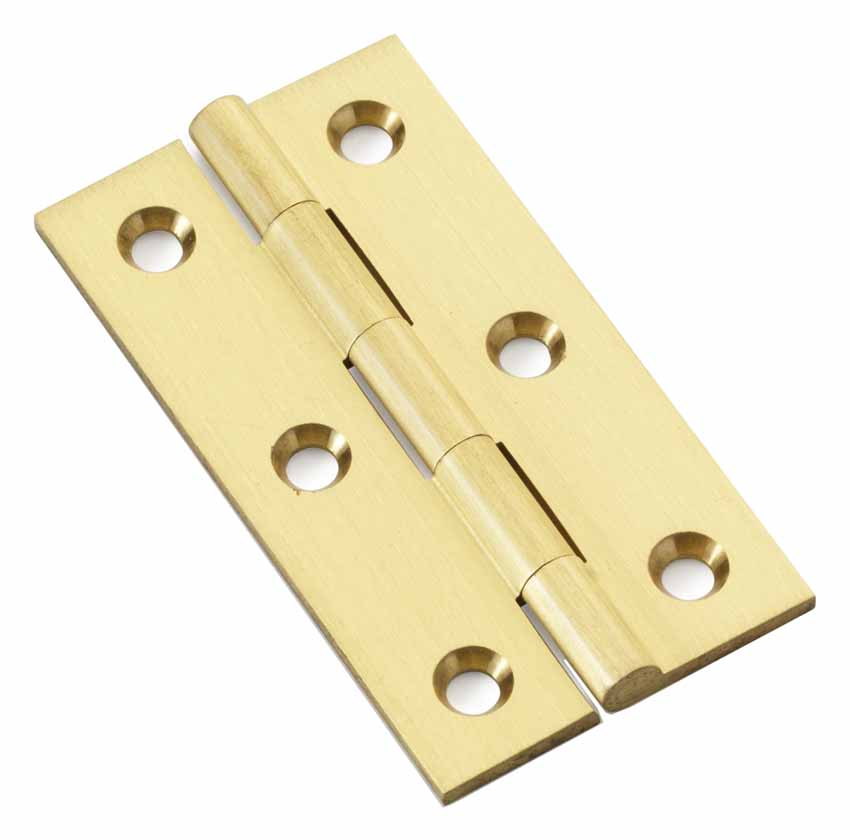 Satin Brass Cabinet Hinges In Pairs