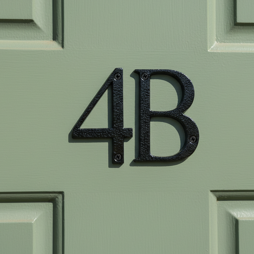 Fab and Fix Antique Black uPVC Door Numbers 0-9 and Letters A-F 80mm