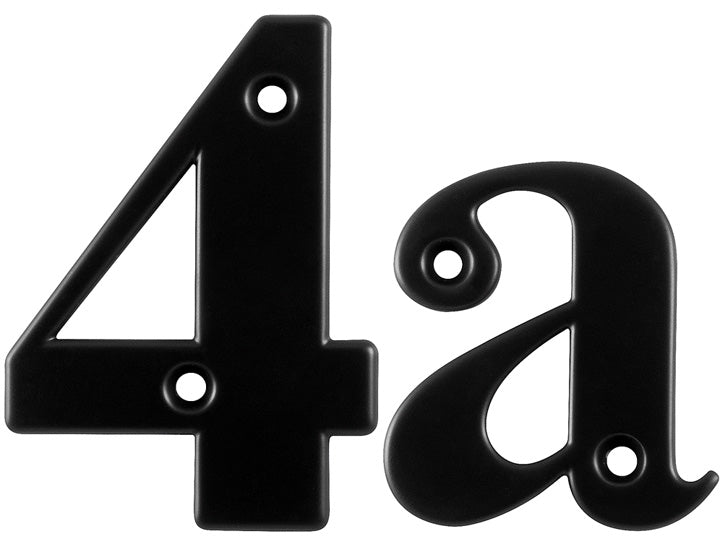 Hoppe Black uPVC Door Numerals and Letters
