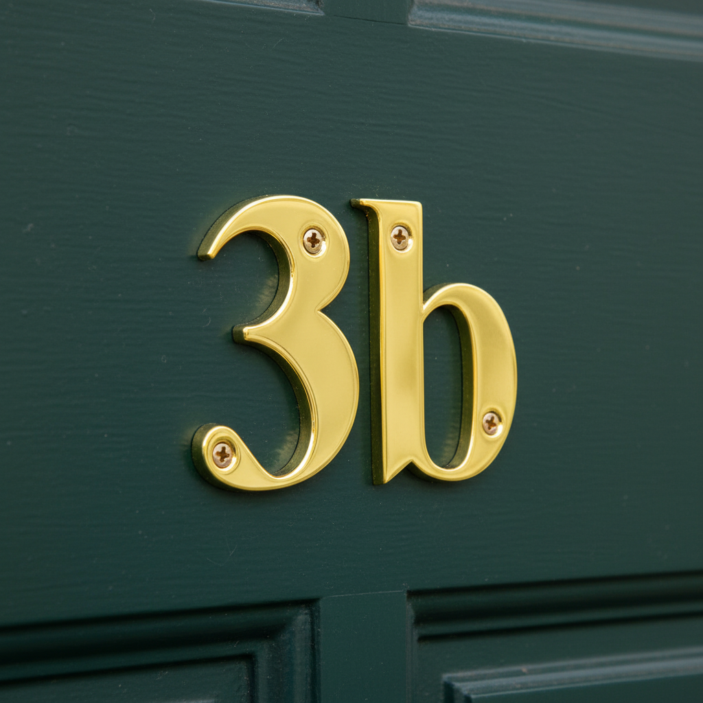Hoppe Polished Brass uPVC Door Numbers and Letters