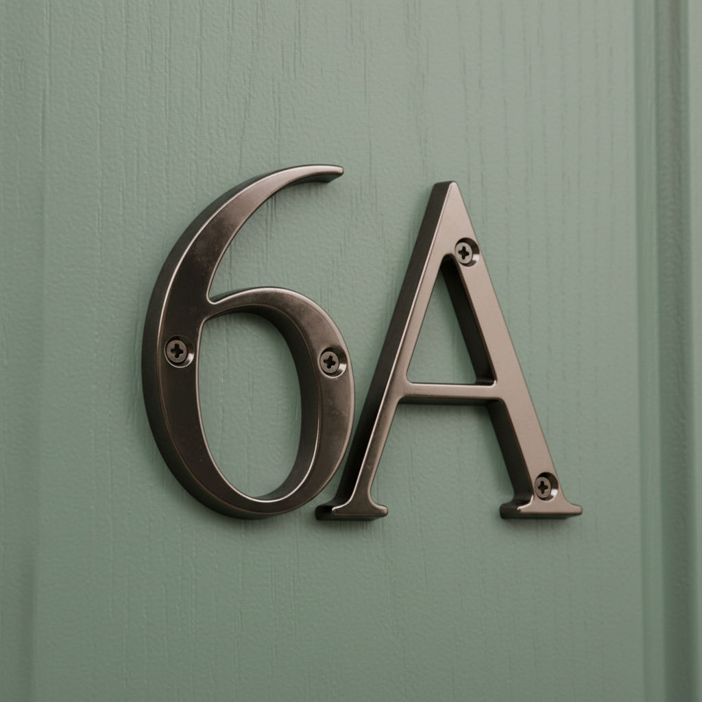 Fab and Fix Hardex Bronze uPVC Door Numbers 0-9 and Letters A-F 80mm
