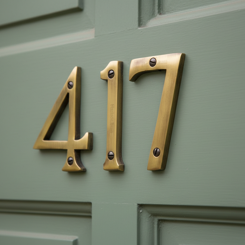 Heritage C1560 Antique Brass 3in (76mm) Numerals 0-9