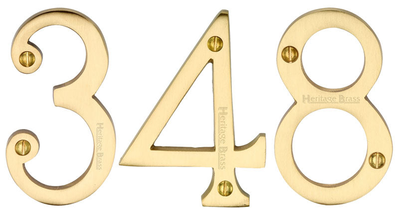 Heritage C1560 Satin Brass 76mm (3in) Door Numbers