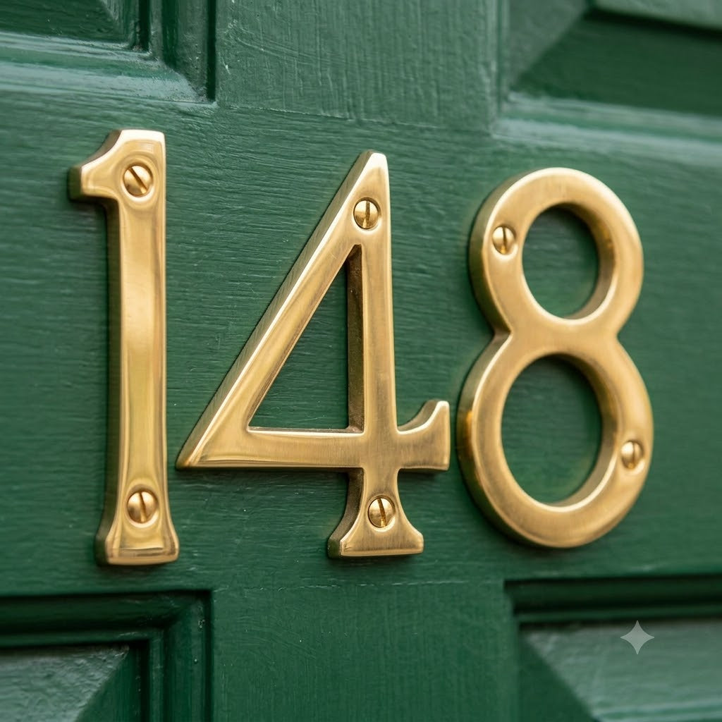 Polished Brass Screw Fixed Front Door Numbers 0-9 3in (76mm) C1560