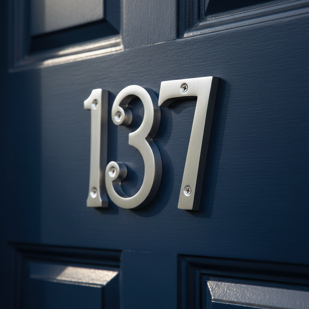 Satin Chrome Screw Fix Door Numbers 0-9 76mm C1560