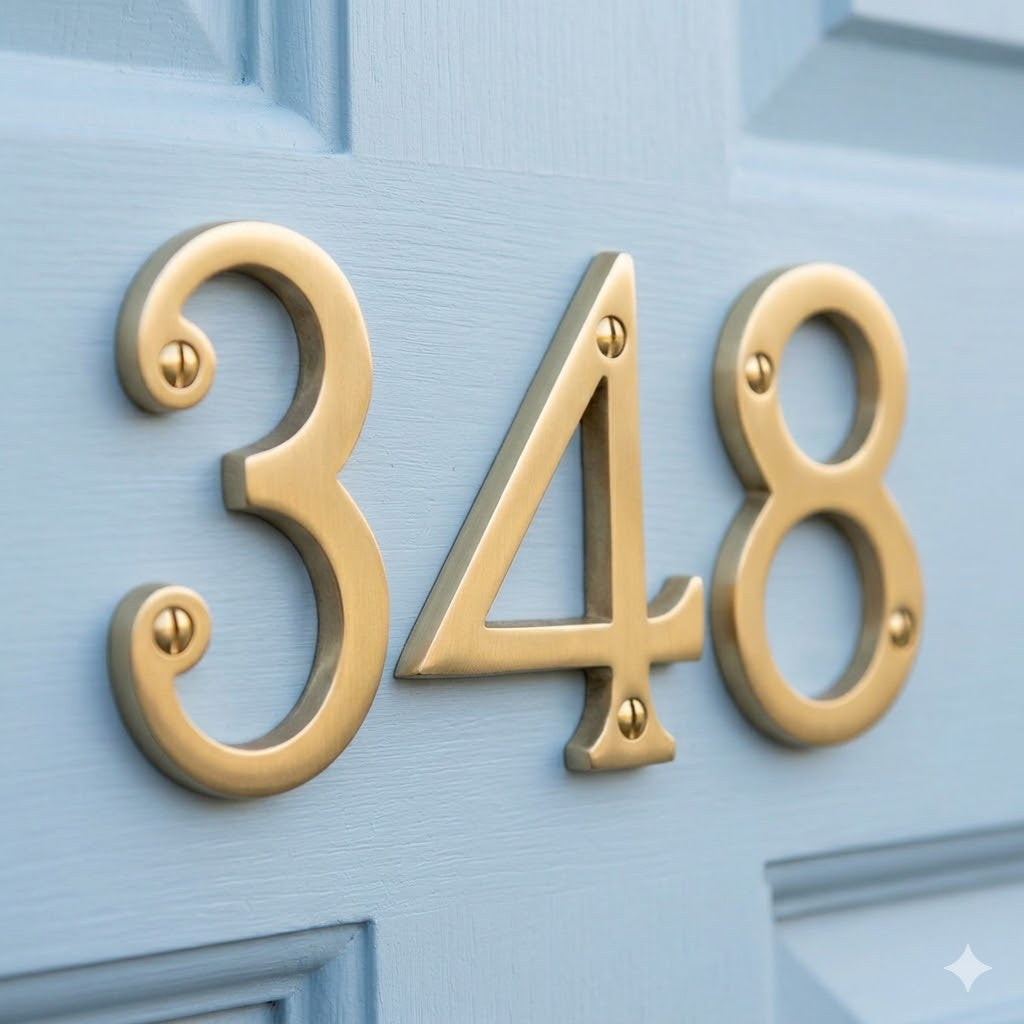 Heritage C1560 Satin Brass 76mm (3in) Door Numbers