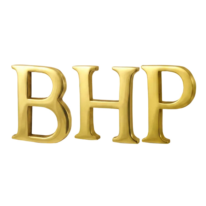Polished Brass Concealed Fix Front Door Letters A-Z 51mm C1565