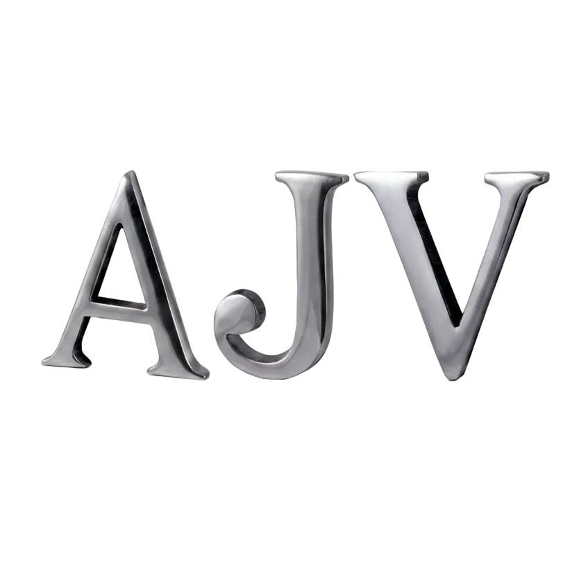 Polished Chrome Concealed Fix Front Door Letters A-Z 51mm C1565