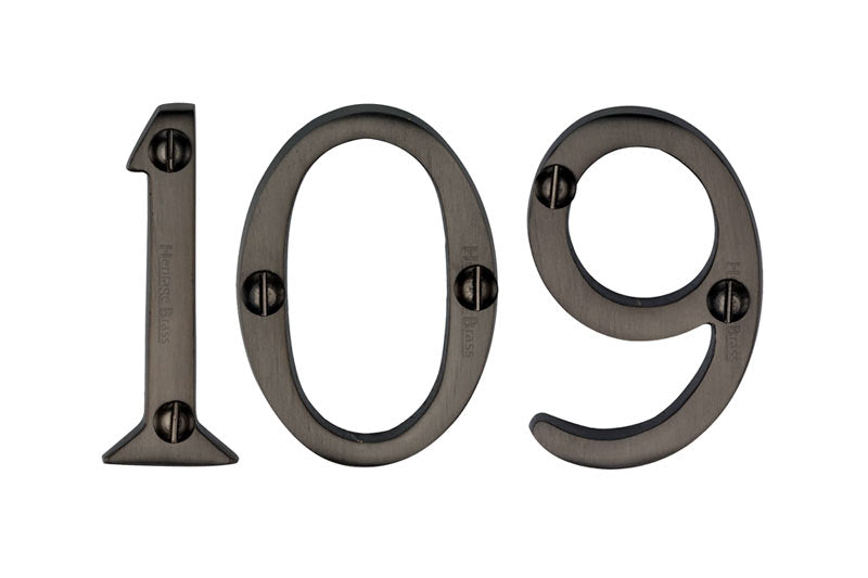 Matt Bronze Screw Fixed Front Door Numbers 0-9 51mm C1567