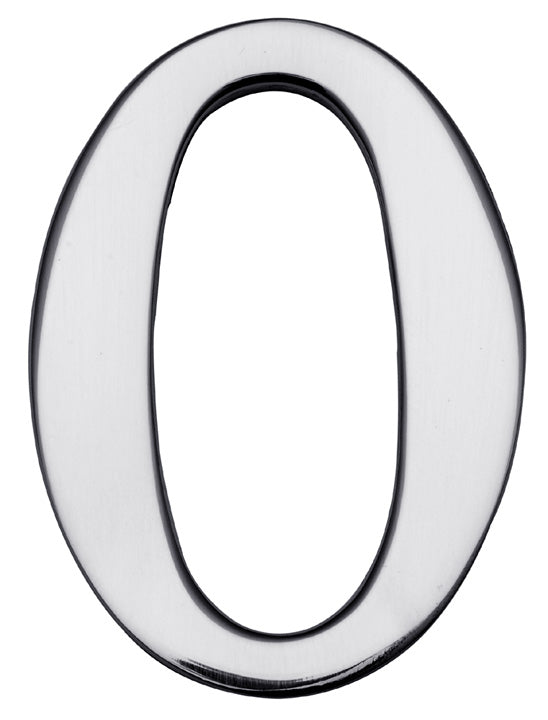 Polished Chrome Self Adhesive Door Numbers 0-9 51mm C1568