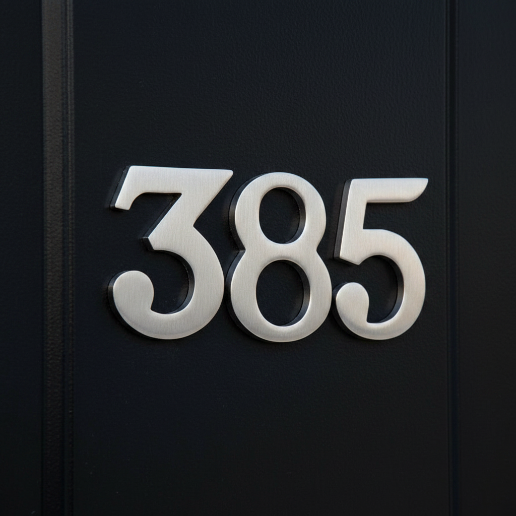 Satin Chrome Self Adhesive Door Numbers 0-9 (51mm) C1568