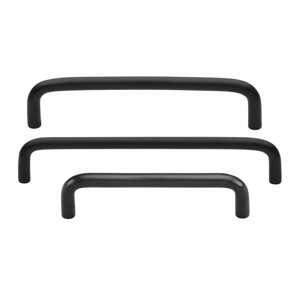 Heritage Matt Black Wire Cabinet Handle C2155