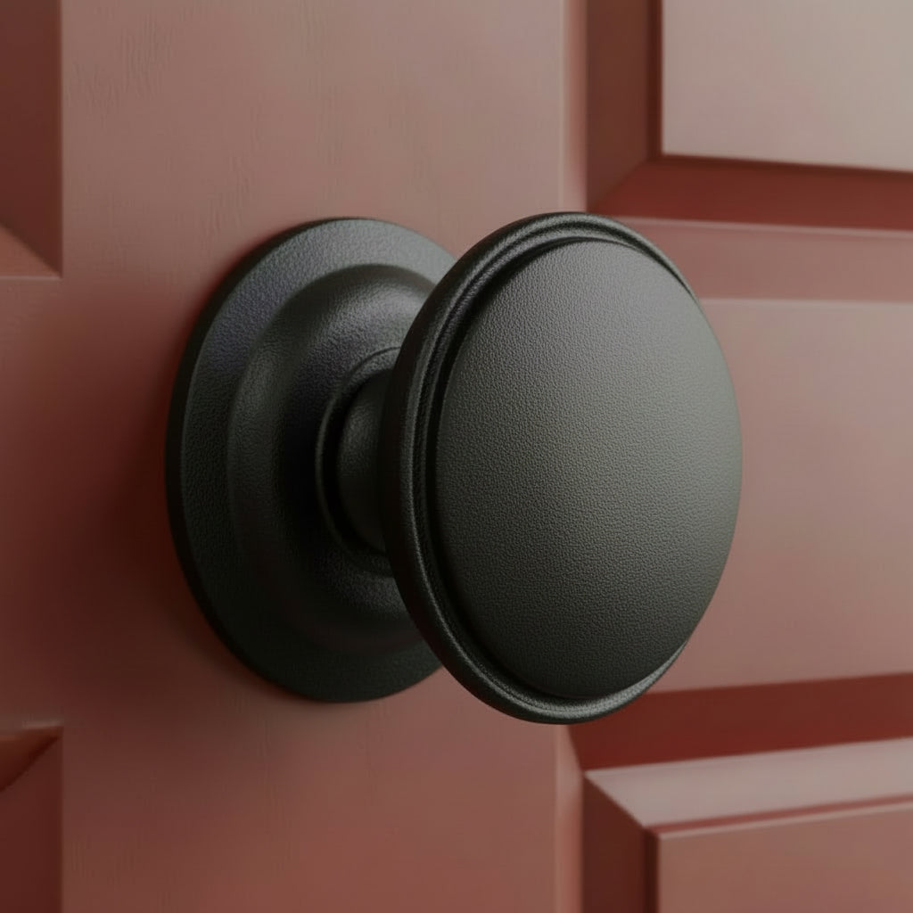 Fab and Fix uPVC Centre Door Knob 100mm Antique Black Concealed Fix