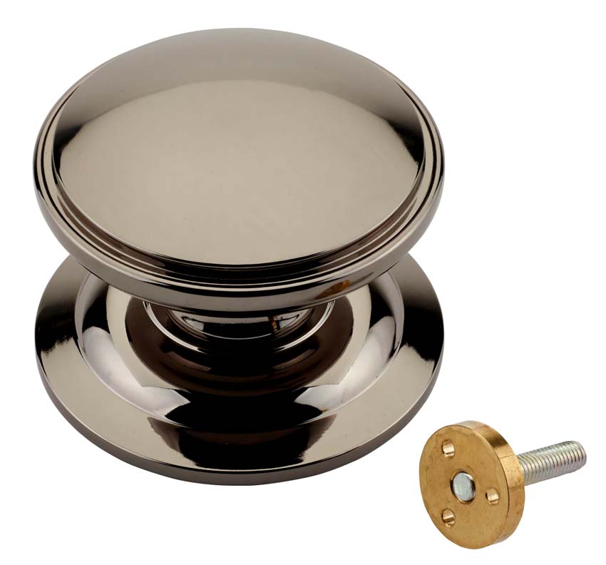 Fab and Fix Centre Door Knob 100mm Hardex Bronze Concealed Fix